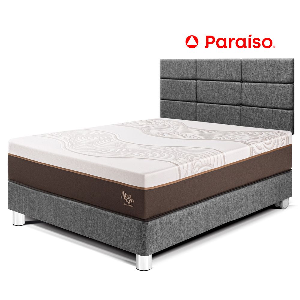Dormitorio Royal Abrazzo 1.5 Plazas Cabecera Blocks Gris