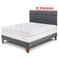 Dormitorio Europeo Royal Dynasty 1.5 Plazas y Cabecera Blocks Gris