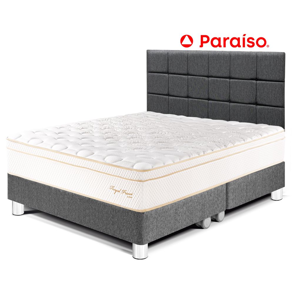Dormitorio Royal Prince King Cabecera Blocks Gris