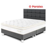 Dormitorio Royal Cloud Queen con Cabecera Blocks Gris