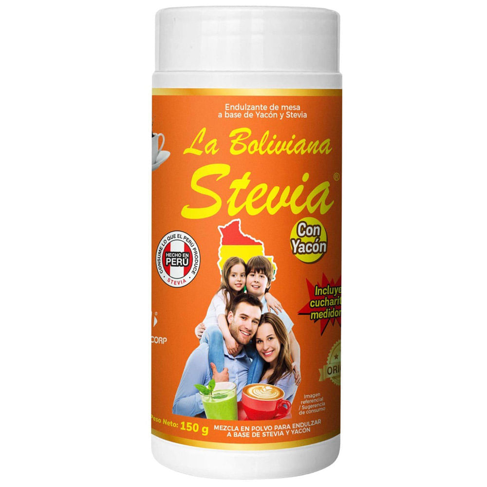 Stevia LA BOLIVIANA con Yacón Frasco 150g