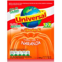 Gelatina UNIVERSAL Sabor a Naranja Bolsa 130g
