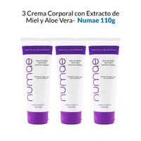 3 Crema Corporal  Extracto de Miel y Aloe Vera - Numae 110g