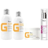Shampoo + Acondicionador + Mascarilla + Brush Baor G Soft Gold