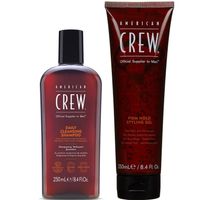 Daily Shampoo 250ml + Firm Hold Styling Gel American Crew Men