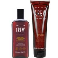 Shampoo Hidratante 250ml + Light Hold Styling Gel American Crew Men