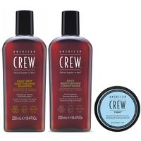 Shampoo Hidratante + Acondicionador +Cera Fiber 85gr American Crew Men