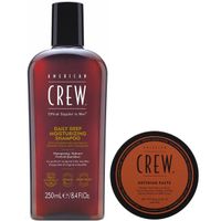 Shampoo Hidratante 250ml + Cera Mate Defining Paste American Crew Men