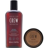 Shampoo Exfoliante Detox + Cera Pomade American Crew Men