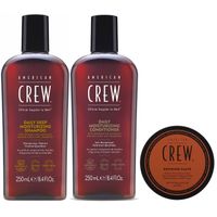 Shampoo Hidratante +Conditioner +Cera Defining Paste American Crew Men
