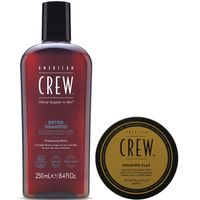 Shampoo Exfoliante Detox + Cera Molding Clay 85gr American Crew Men