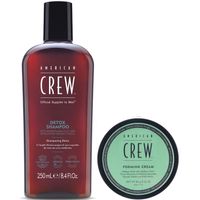 Shampoo Exfoliante Detox + Cera Forming Cream 85gr American Crew Men