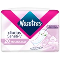 Protectores Diarios NOSOTRAS Sensiti-V Paquete 20un