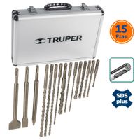 Juego de brocas y cinceles para ROTOMARTILLO y TALADRO 15 Pzas - TRUPER