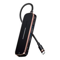 Adaptador Multifunción Usams USSJ575 6en1 Type-C a 2USB+TypeC+MicroSD+SD+HDMI Negro