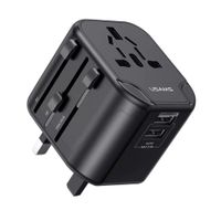 Adaptador Universal Usams USCC173 4en1 USB Dual 12W Negro
