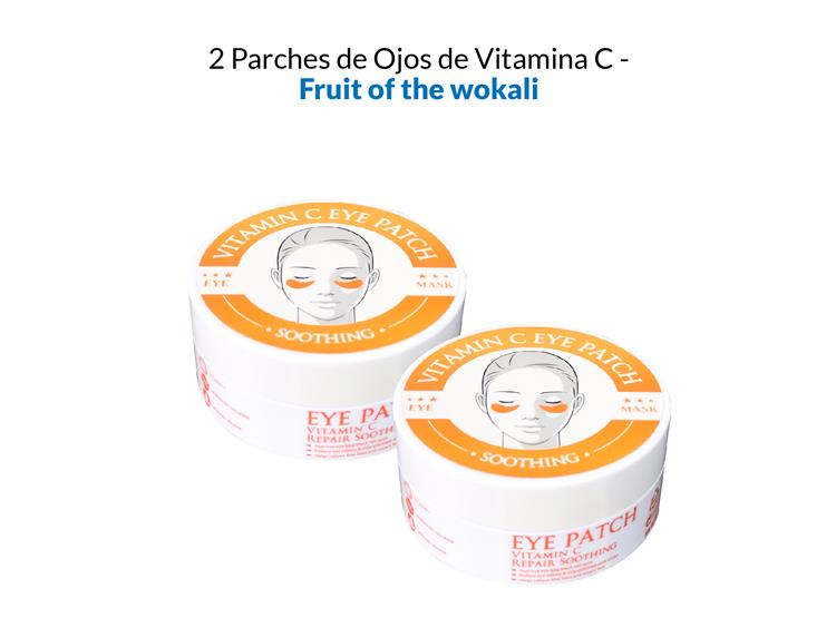 2 Parches de Ojos de Vitamina C - Fruit of The Wokali