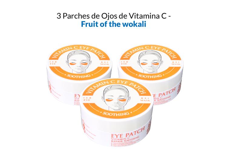 3 Parches de Ojos de Vitamina C - Fruit of The Wokali