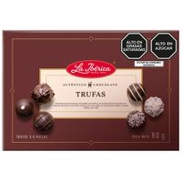 Trufas LA IBÉRICA Chocolate bitter blanco y leche Paquete 6Un