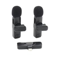 doble Mini Micrófono Solapa inalámbrico recargable tipo c android