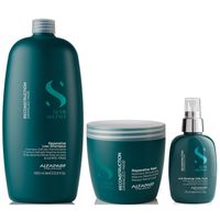 Shampoo Sin Sal 1000ml + Mascarilla + Spray Alfaparf Reconstruction