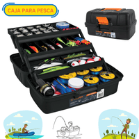Caja para pesca 16"" con 3 bandejas deslizables truper