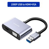 Adaptador USB 3.0 a HDMI + VGA +  Multipantalla HD Win Mac