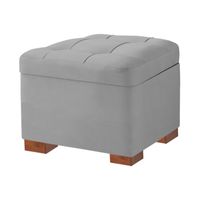 BAUL TERRACOTA MAVISAC PEQUEÑO COLOR PLATA - TELA