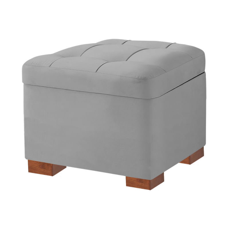 BAUL TERRACOTA MAVISAC PEQUEÑO COLOR PLATA - TELA