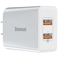 Cargador de Pared Dual BASEUS 2 Usb Blanco