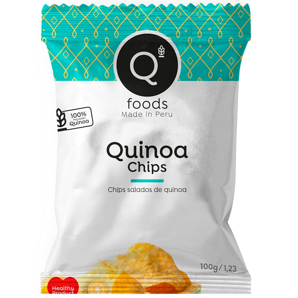 Chips de Quinoa Q FOODS Sabor a Natural Bolsa 100g