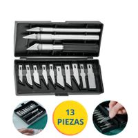 Juego cutter precisión cuchilla exacto tipo bisturí hobby pretul 13pzs