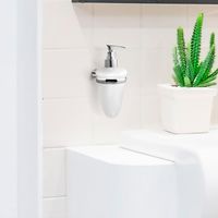 DISPENSADOR DE JABON OVAL CROMADO VAINSA