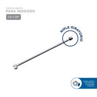 TUBO DE ABASTO DE ACERO INOXIDABLE PARA INODORO VAINSA