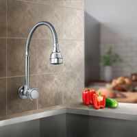 LLAVE PARA LAVADERO A LA PARED BARU CROMADO ITALGRIF