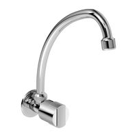 LLAVE PARA LAVADERO A LA PARED BUZIOS CROMADO ITALGRIF