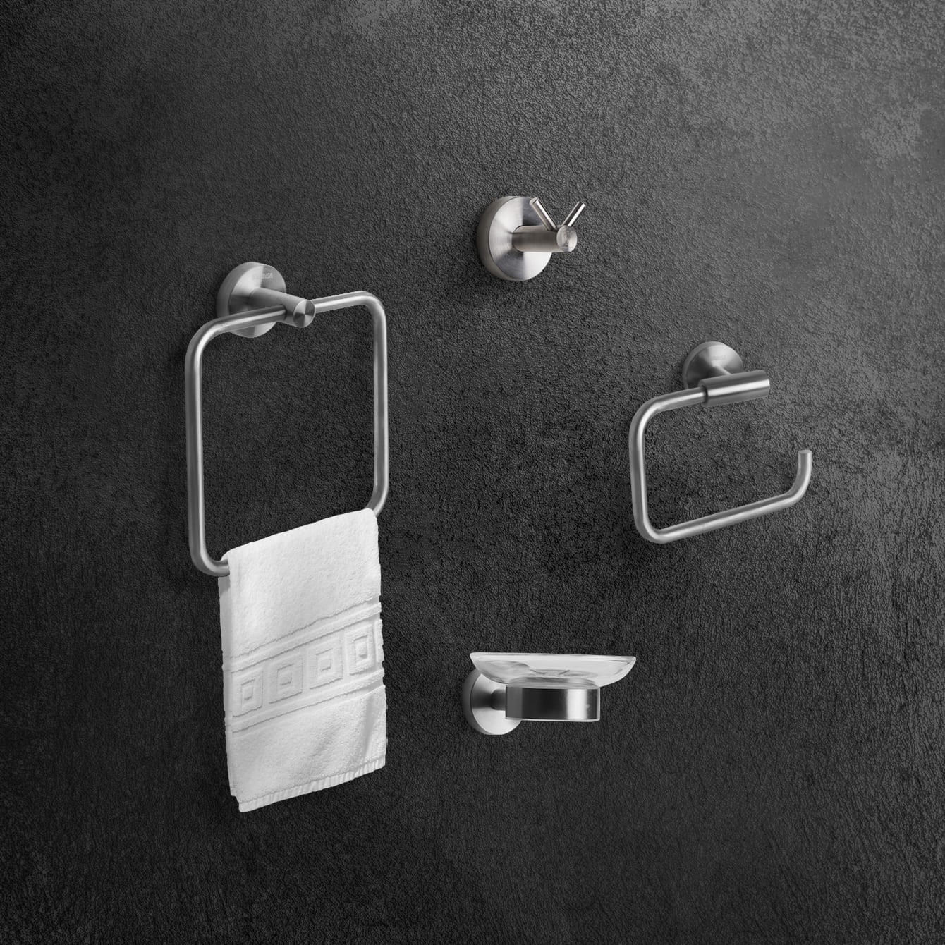 ACCESORIOS DE BANO STEEL ACERO INOX VAINSA