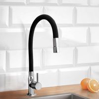 LLAVE PARA LAVADERO BALI AL MUEBLE P/ FLEX NEGRO VAINSA