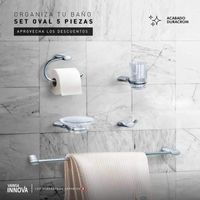 SET BANO OVAL  5 PIEZAS  CROMADO VAINSA