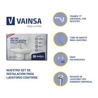 KIT DE INSTALACION PARA LAVATORIO VAINSA