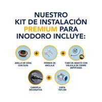 Kit de instalación premium blanco para inodoro Vainsa
