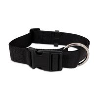 Petmate Collar Ajustable de Nylon Negro Talla L
