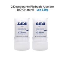 2 Desodoarnte Piedra de Alumbre 100% Natural - Lea 120g