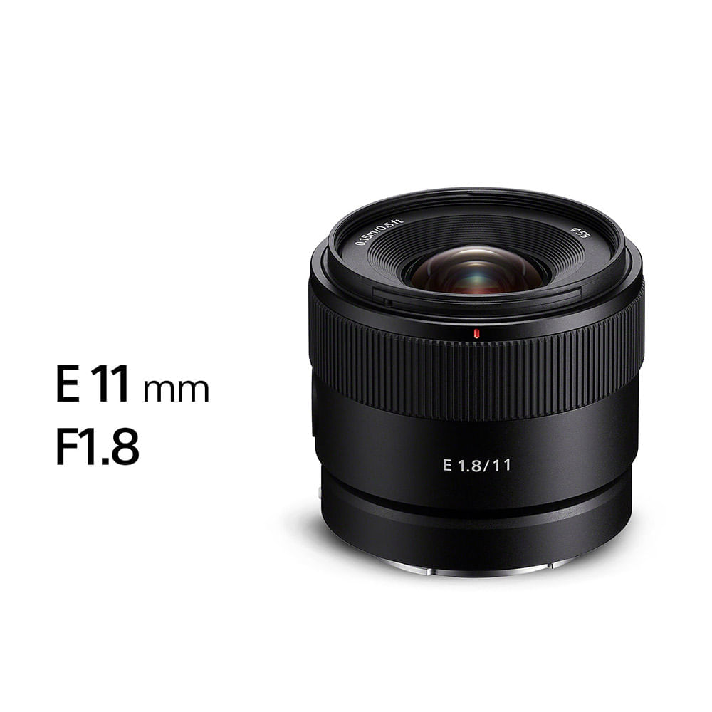 Lente Prime Ultra Gran Angular | Montura E APS-C | 11 mm F1.8 | SEL11F18