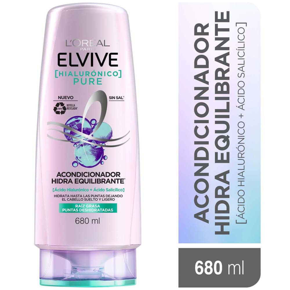 Acondicionador Ácido Hialurónico ELVIVE Pure 680ml