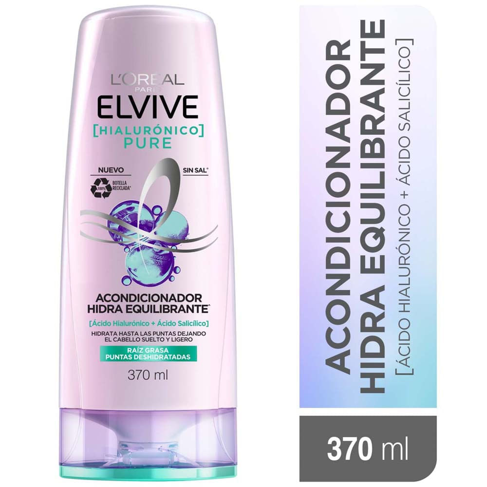 Acondicionador Ácido Hialurónico ELVIVE Pure Frasco 370ml