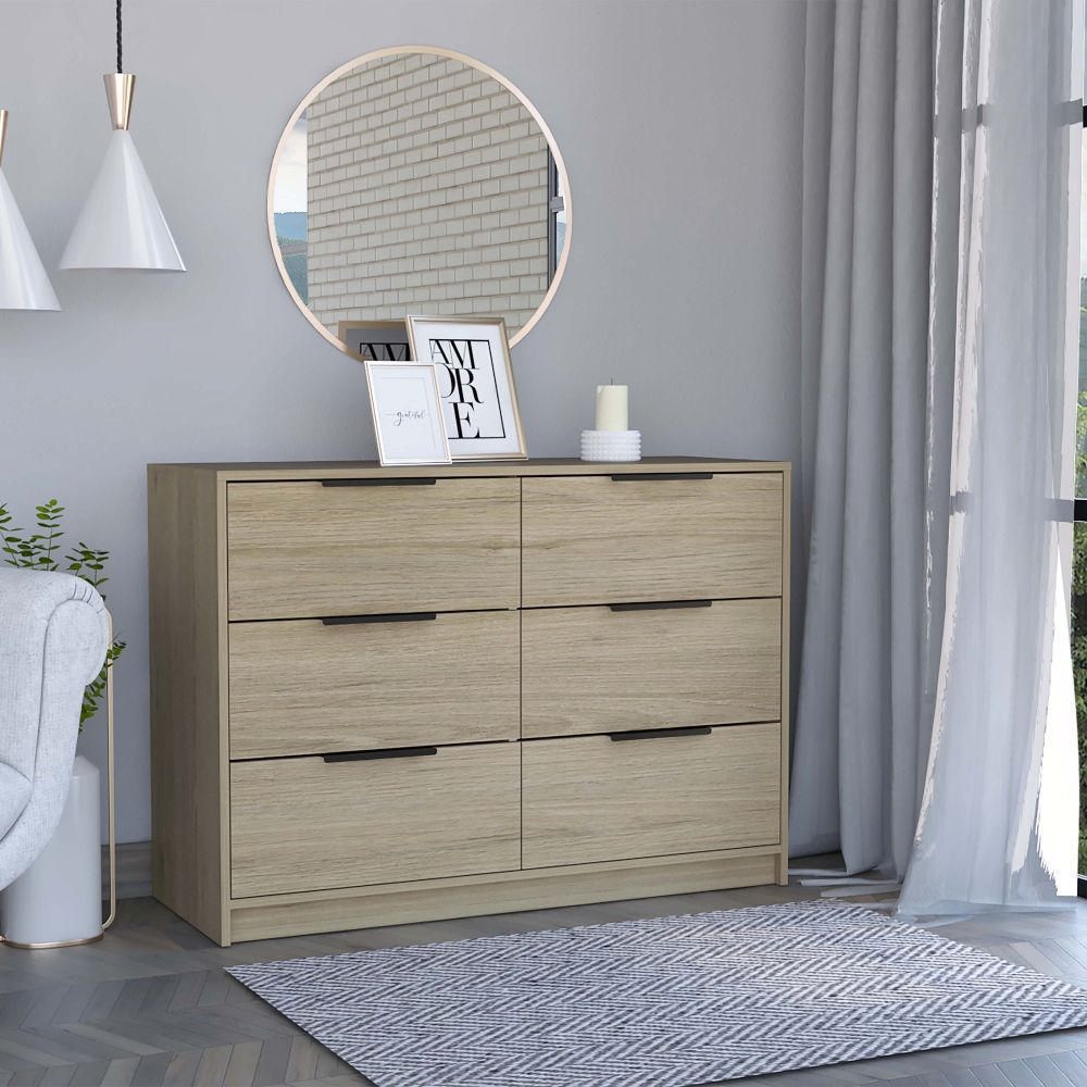 Comoda Kaia 4 Cajones / 2 Puertas - Rovere/Blanco