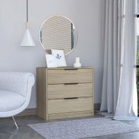 Cómoda Kaia 3 Cajones - Rovere/Blanco