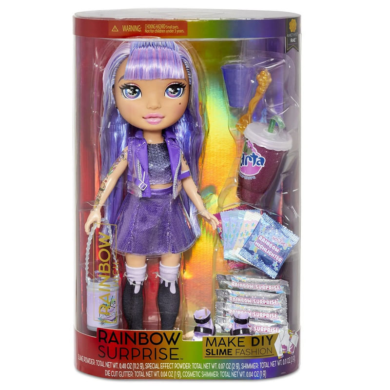 MUÑECA RAINBOW SURPRISE SLIME FASHION AMETHYST RAE 35 CM