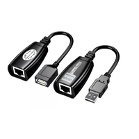 Extensor Usb 2.0 Trautech pe-us0092 Vía Ethernet Transmisor Y Receptor 40m